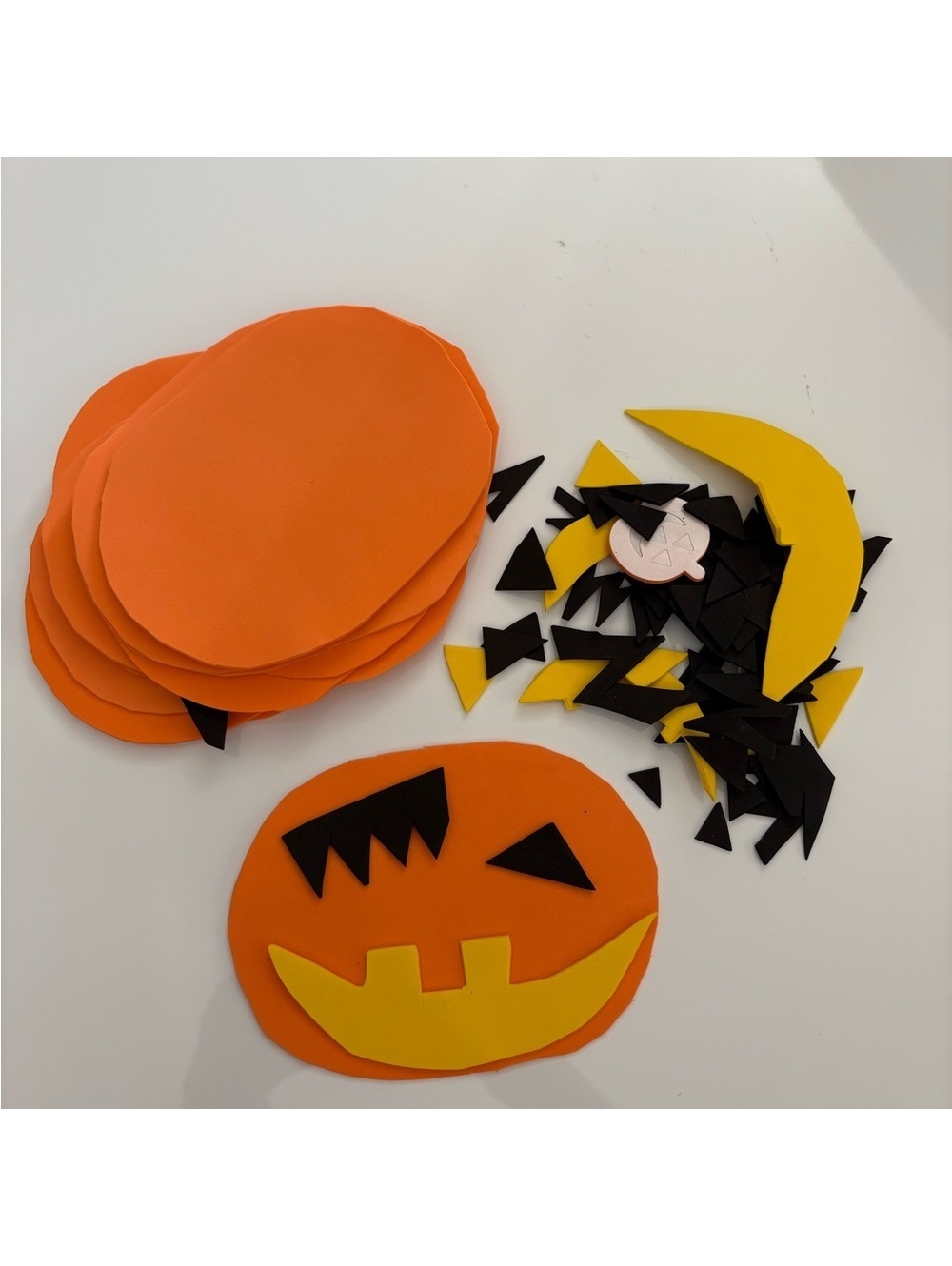 Kids Pumpkin foam Face Craft